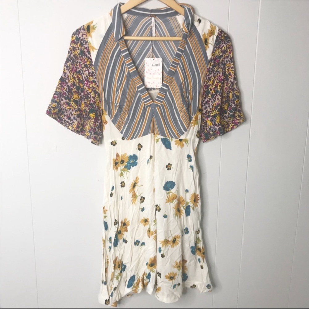 Free People | Mix It Up Sunflower Dress New 6